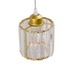 Modern 3-light Pendant Ceiling Light Adjustable Hanging Fixture With Crystal Glass Shades | Gold