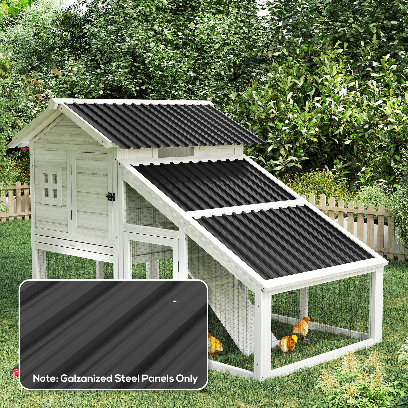 Pack Of 12 Metal Roofing Sheets For Greenhouse | Black