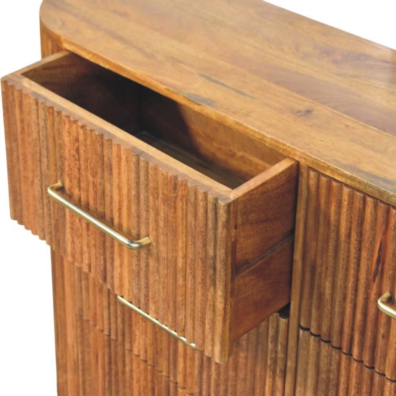 Ridgefront Chest - Amber Oak, 6 Drawers, brown
