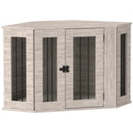 Dog Crate W/ Cushion, Large Door - Medium Dogs | Brown