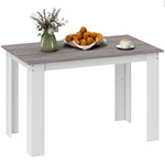 Dining Table For 4-6 People, Wood Effect Tabletop | Grey