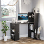 120cm Modern Computer Desk Bookshelf Writing Table | Black