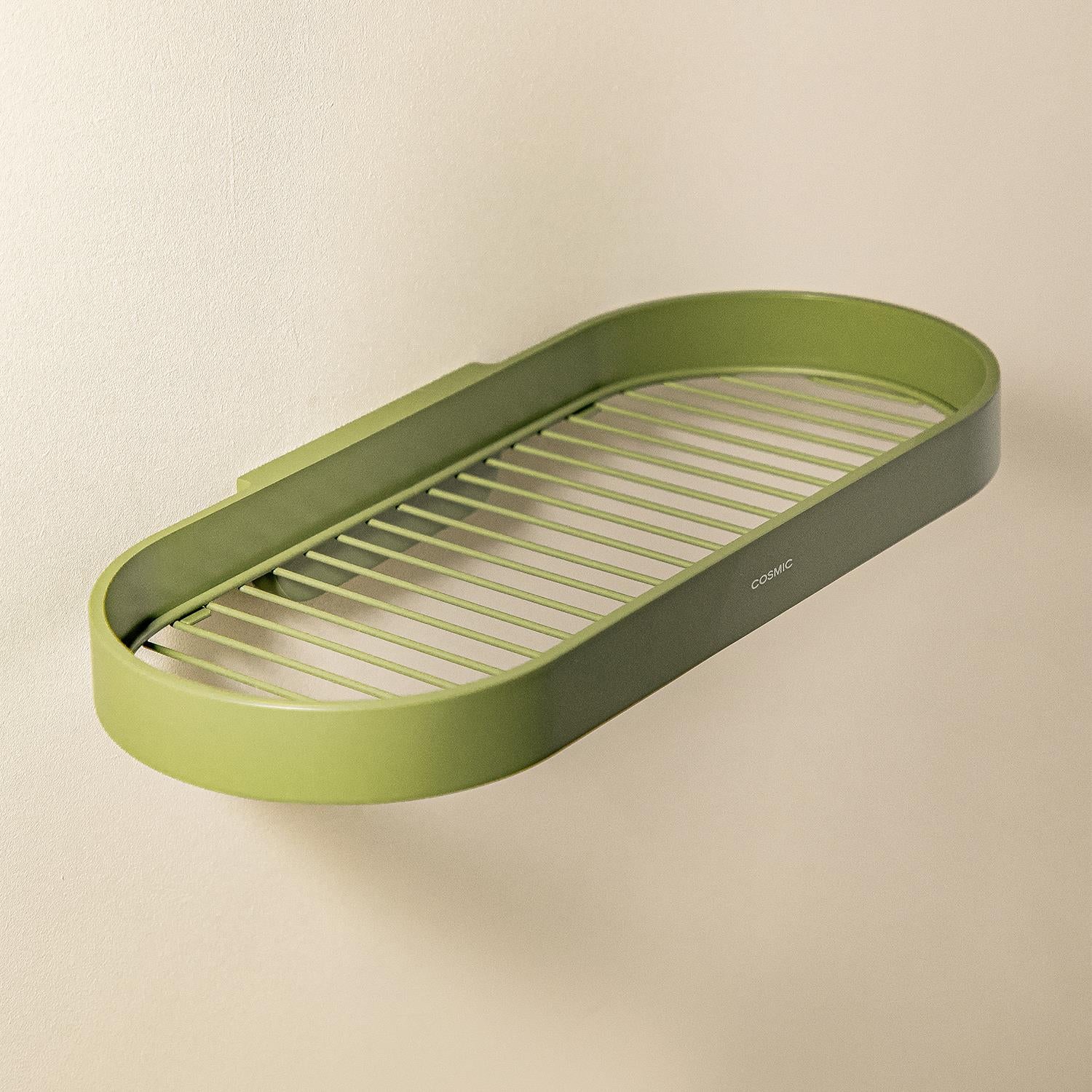 Shower Shelf, Bathroom Shelf, Green, Stainless Steel, Geyser Collection
