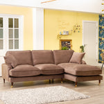 Mackenzie Large Right Hand Facing Velvet Corner Sofa | 4 | Taupe