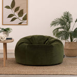 Aurora Velvet Bean Bag | Olive
