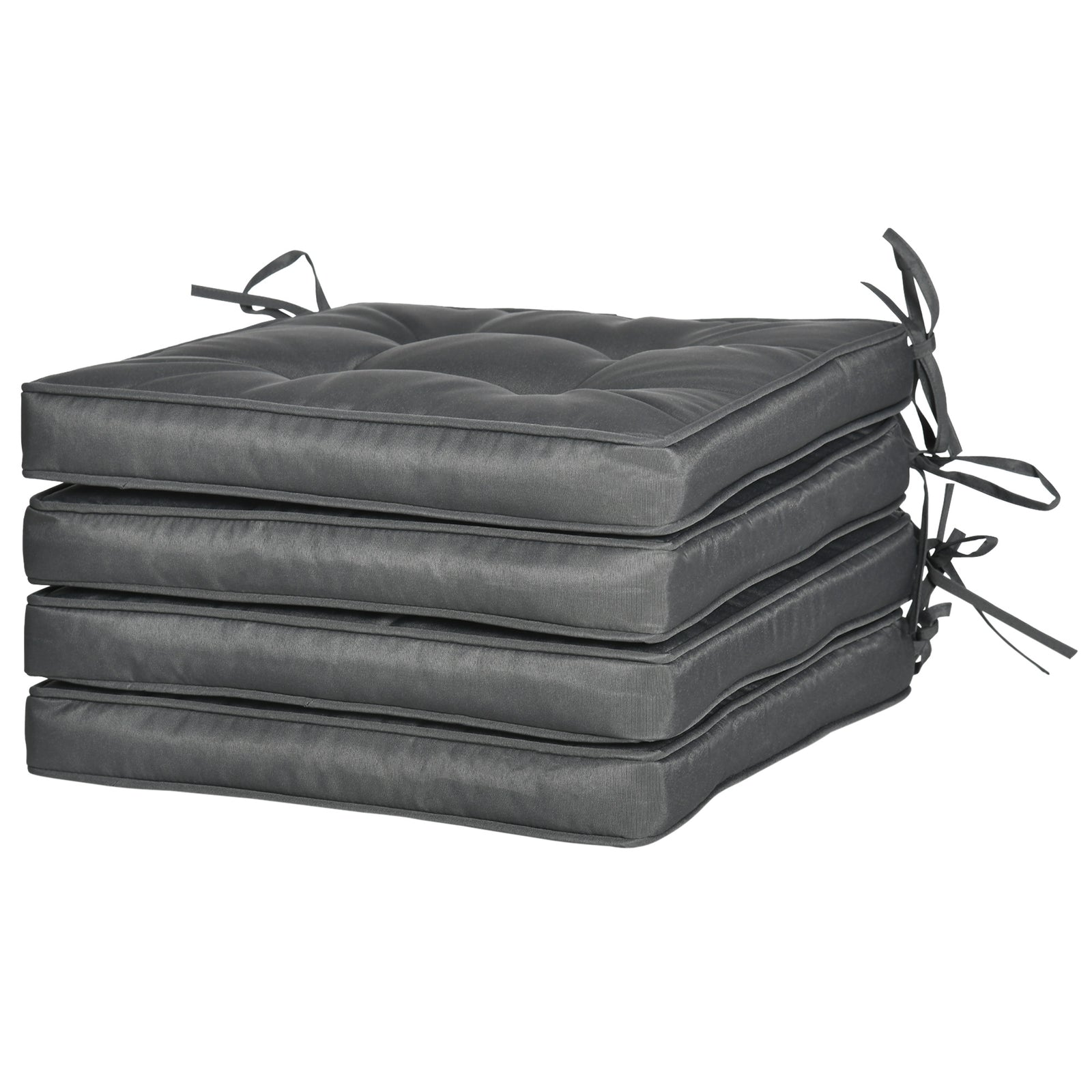 42 X 42cm Replacement Garden Seat Cushion Pad With Ties | Gray