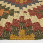 Lucea Orange & Blue Kilim Wool Rug | 120cm x 180cm | Orange