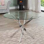 Novara 120cm Round Glass Dining Table