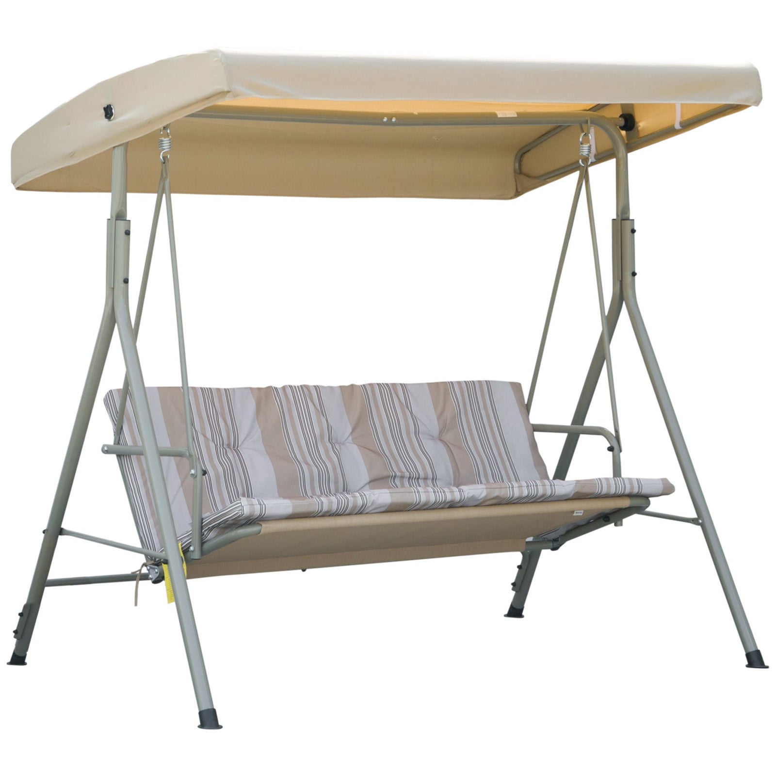 3 Person Porch Swing Chair Outdoor Lounge Bench W/ Canopy
