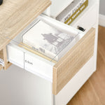 Compact Computer Table With Tray, Drawer | Yellow