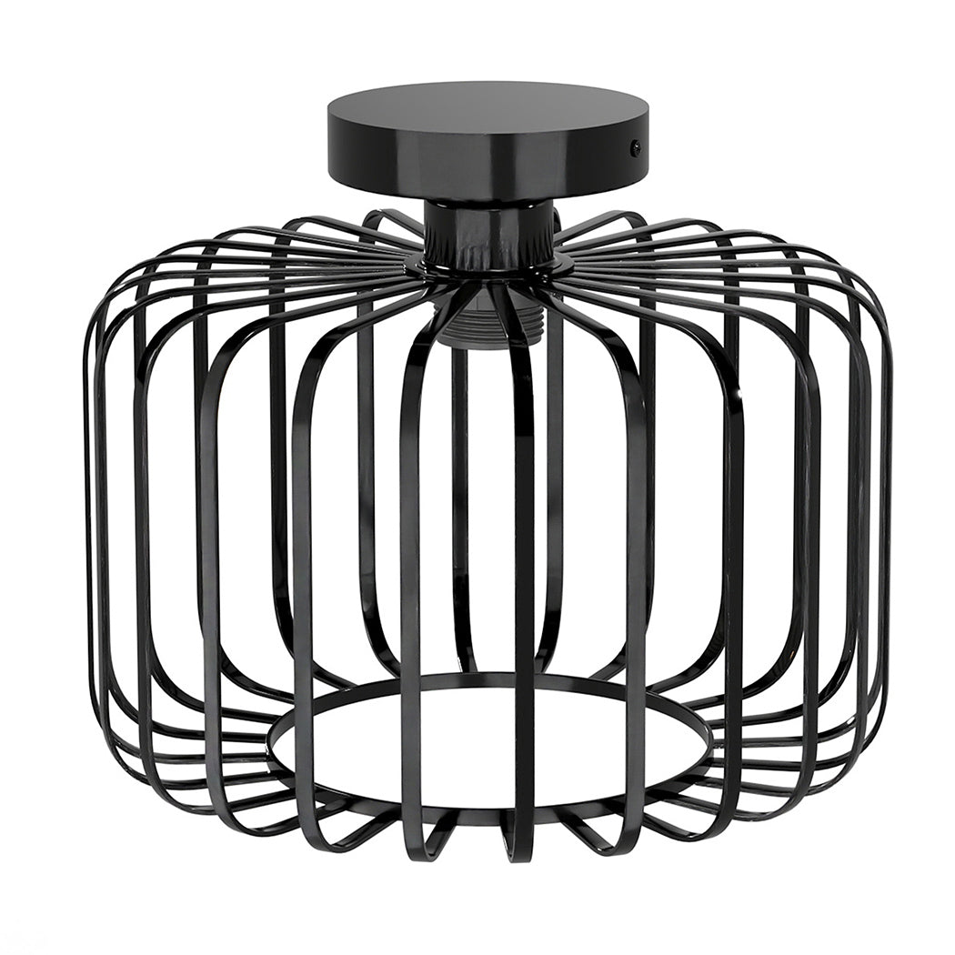 Emitto Ceiling Light Industrial Chandelier Metal Pendant Lamp Bedroom E27 Black