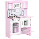 Kitchen Set For Kids W/ Lights Sounds, Microwave, Sink 3-6 Yrs