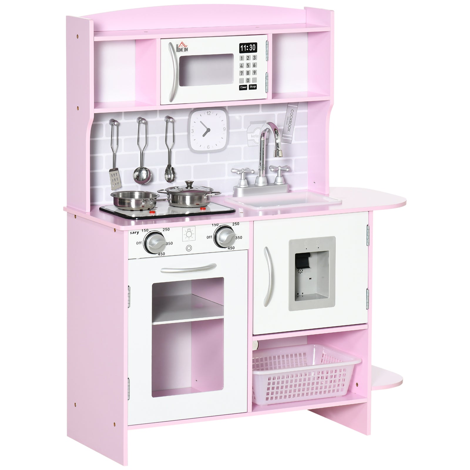 Kitchen Set For Kids W/ Lights Sounds, Microwave, Sink 3-6 Yrs