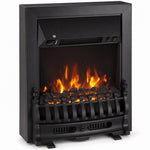 Electric Fireplace Stove Freestanding And Inset, 1000w/2000w, Black
