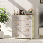 Fabric Chest Of Drawers, 8 Drawer Dresser For Bedroom | Natural