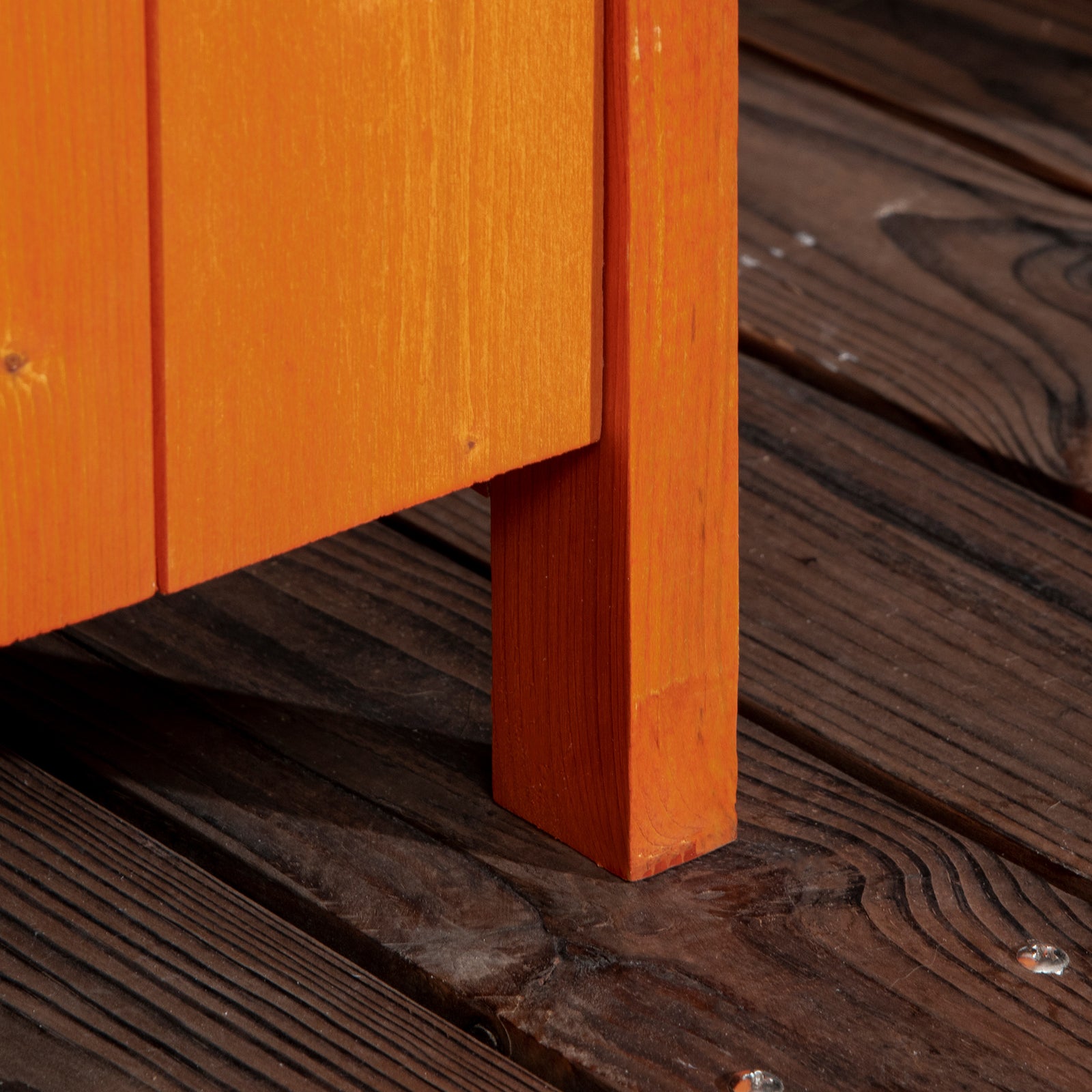 Wooden Garden Shed Outdoor Shelves Utility Tool Storage | Orange