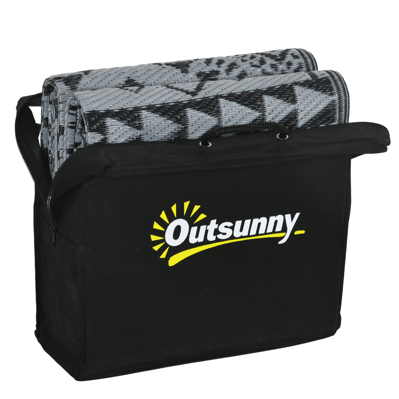 Reversible Rug W/ Carry Bag 182x274cm Black
