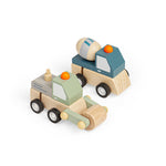 Wooden Wind-up Trucks (Mixer, Roller)
