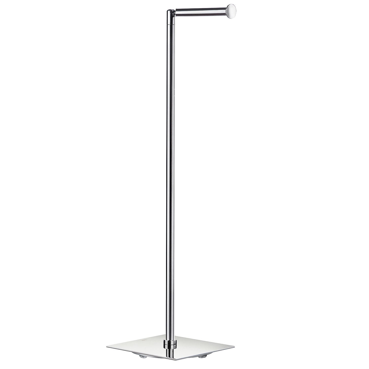 Stainless Steel Freestanding Toilet Roll Holder -square Base | Polished Stainless Steel