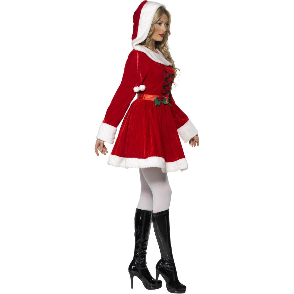 Miss Santa Costume, With Hood | Medium