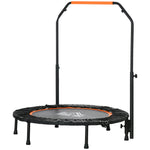40" Foldable Mini Fitness Trampoline W/ Foam Handle | Orange