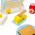 Wooden Breakfast Set, Includes A Toaster With Heat Dial