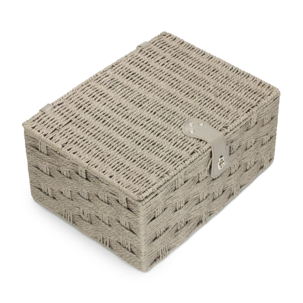 Grey Twisted Paper Rope Storage Basket | Large