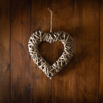 Wicker Flat Open Heart | Medium | Gray