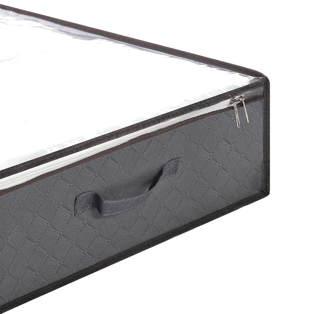 Fabric Clothes And Quilt Storage Box With Handles Foldable Organizer For Closet