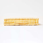 Cotton Gingham Check Floor Cushion | 40cm x 40cm | Yellow