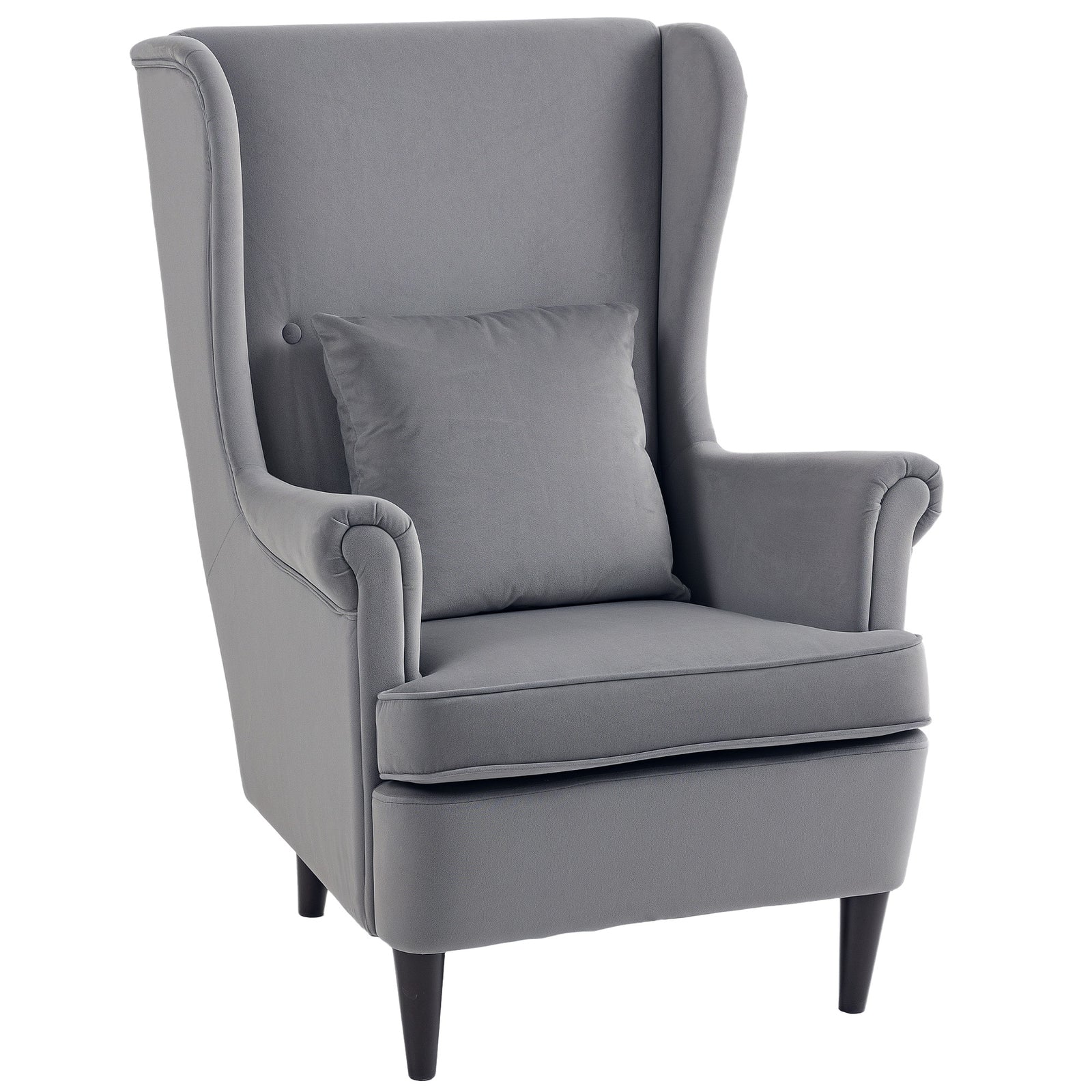 Wingback Chair, Modern Accent Chair For Living Room Bedroom | Grey