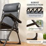 Zero Gravity Chairs Set Of 2 With Cup Holder, Headrest | Grey