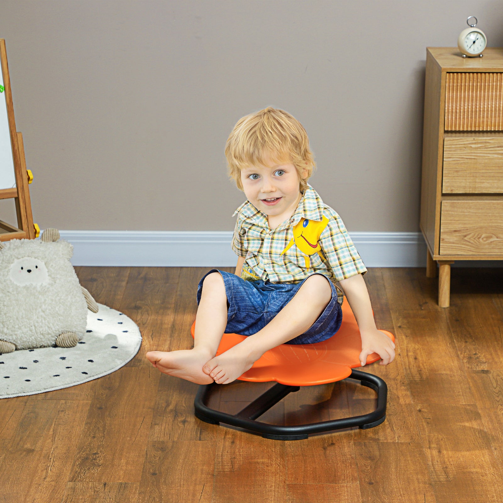Sensory Spinning Chair For Autism Kids, For Coordination & Balance | Orange