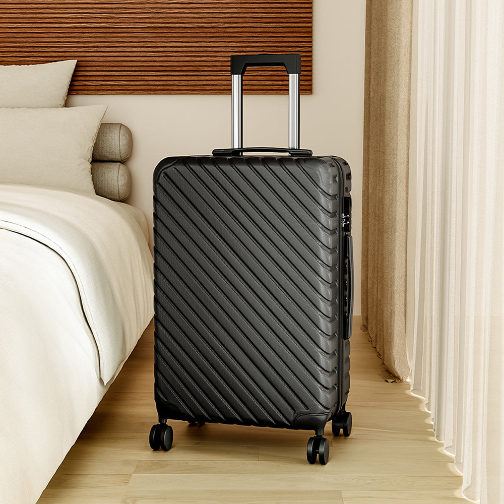 Lightweight Hardside Travel Suitcase With Spinner Wheels | Black