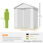 Garden Shed 6'x4.5' Plastic Tool Storage House W/ Lockable Double Doors | Black