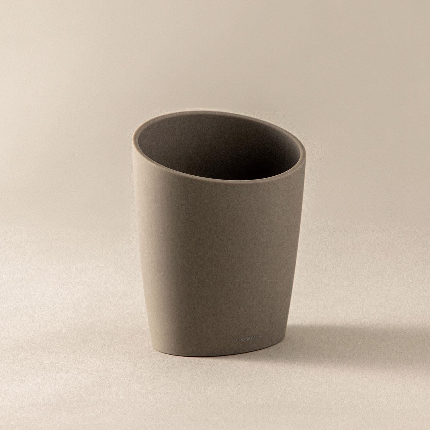 Toothbrush Holder, Matt Grey, Unique Design, Soft Finish, Saku Collection