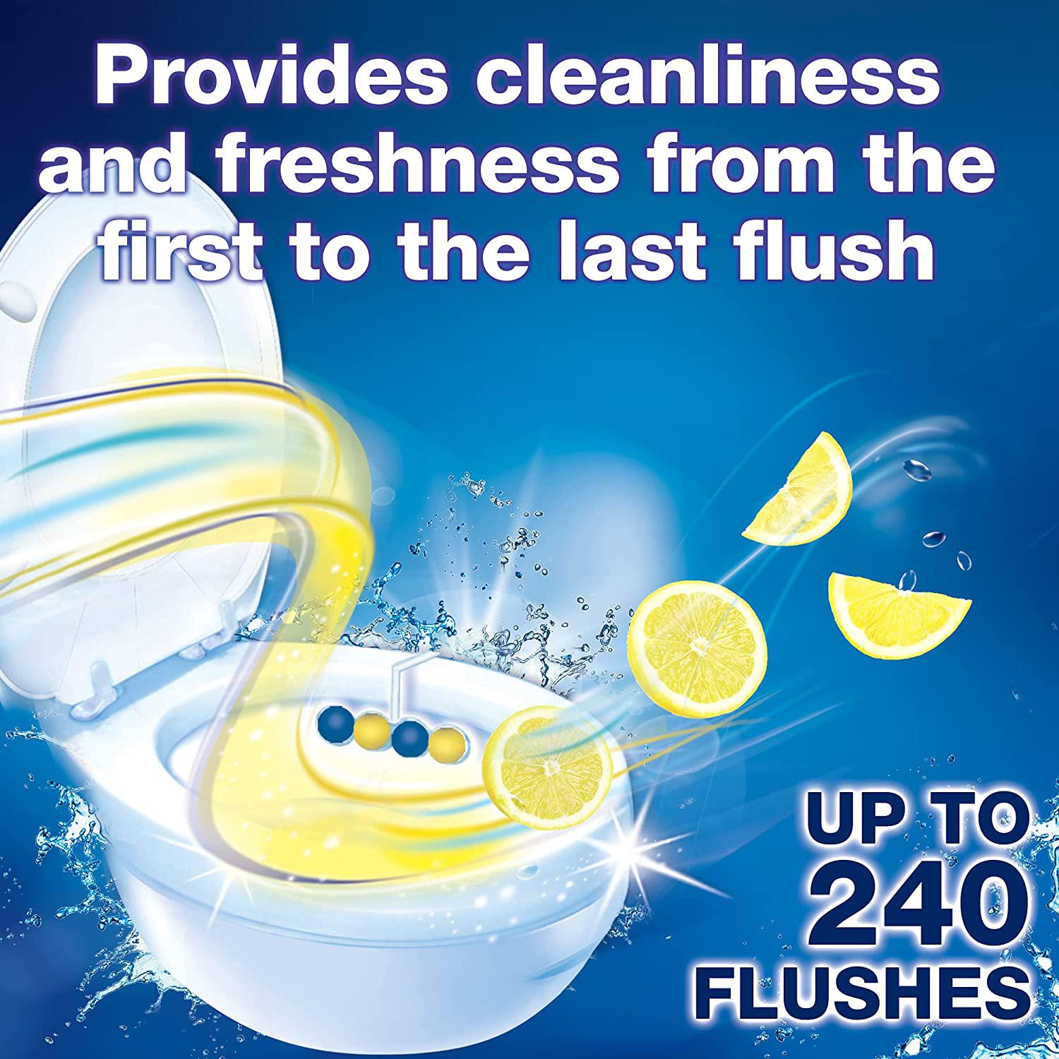 Power Active Toilet Rim Block Lemon Anti-limescale 3 X 50g, 5pk