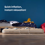 airzzZ Flocked Airbed Quick Inflation Deflation Guest Bed