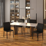 Modern Dining Chairs Faux Leather Accent Chairs For Kitchen