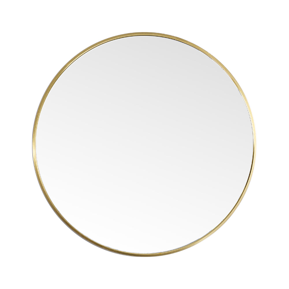 40cm/60cm Diameter Nordic Round Bathroom Framed Mirror Wall Hanging | 60cm | Gold