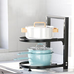 2-tier Adjustable Kitchen Organiser Rack For Pot Pan