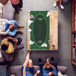 120 X 60 Cm Poker Mat 6 Player Water-resistant