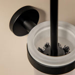 Toilet Brush, Matt Black, Wall-mounted, Glass And Metal,start Collection