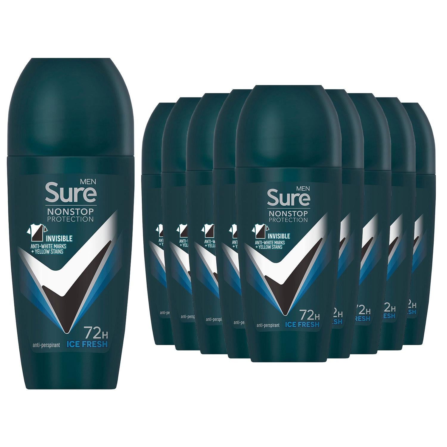 Men Anti-perspirant Roll On 72h Nonstop Protection Ice Fresh 50ml, 12 Pack | One Size