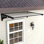 150cm W X 90cm D X 28cm H Door Window Awning Canopy Rain Cover