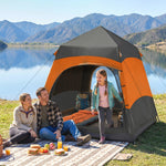 Double Layer Pop Up Tent With Rainfly, Portable Camping Shelter | Orange