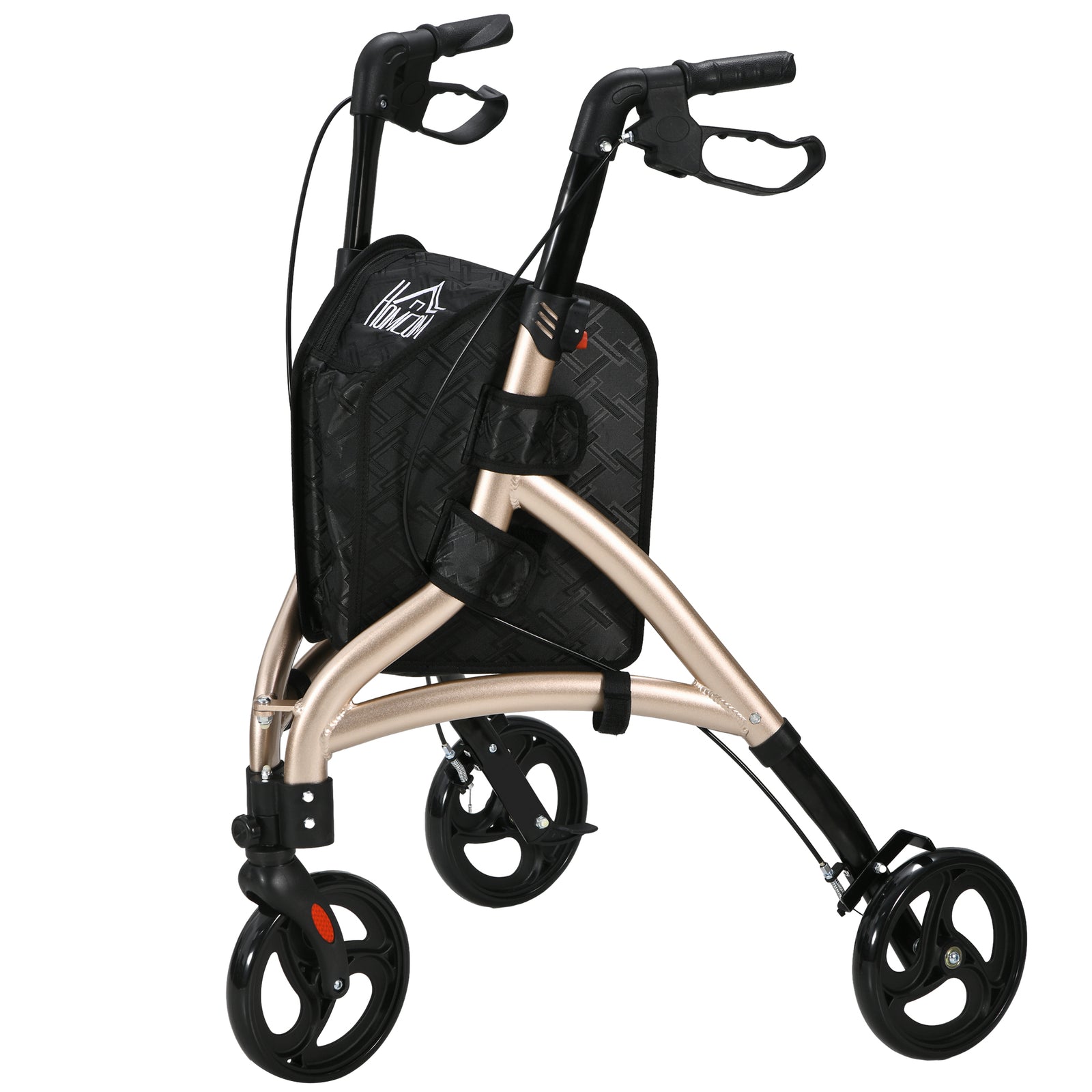 Lightweight Aluminium 3 Wheel Rollator Adjustable Handle