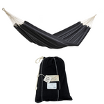 Barbados Black Double Cotton Traditional Garden Hammock With Bag