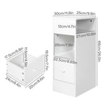 Bedside Tables Modern Nightstand White Storage Drawer Shelf For Bedroom | White