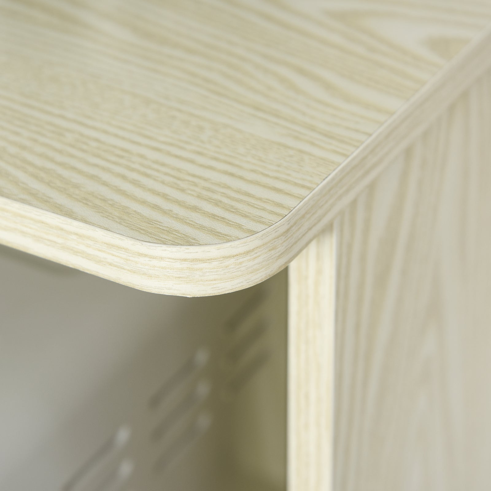 Microwave Cart On Wheels, Storage Shelf, 2-door | Yellow